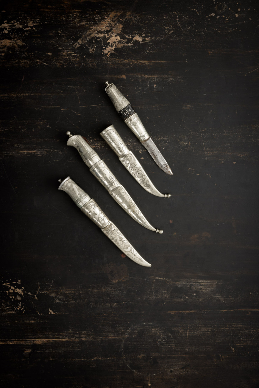 Knivar tillverkade av Kniv-Kalle, Karl Fredrik Johansson.