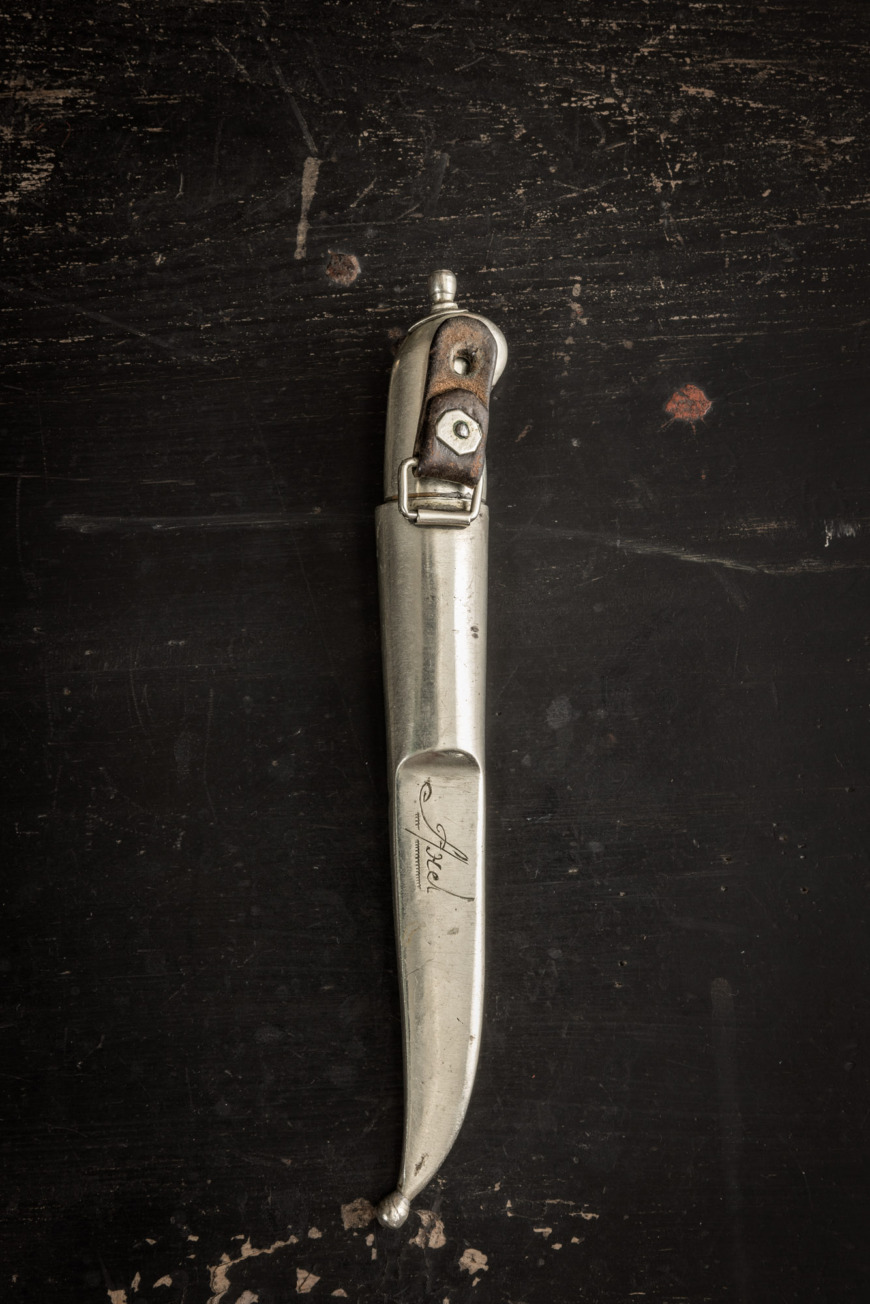 Kniv tillverkad av Kniv-Kalle, Karl Fredrik Johansson.